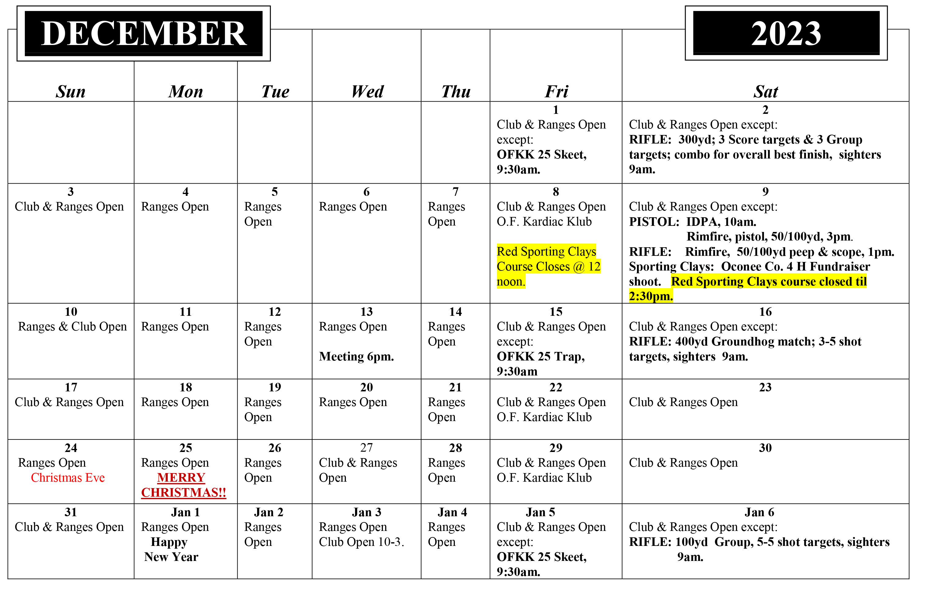 Click the calendar for a printable version.