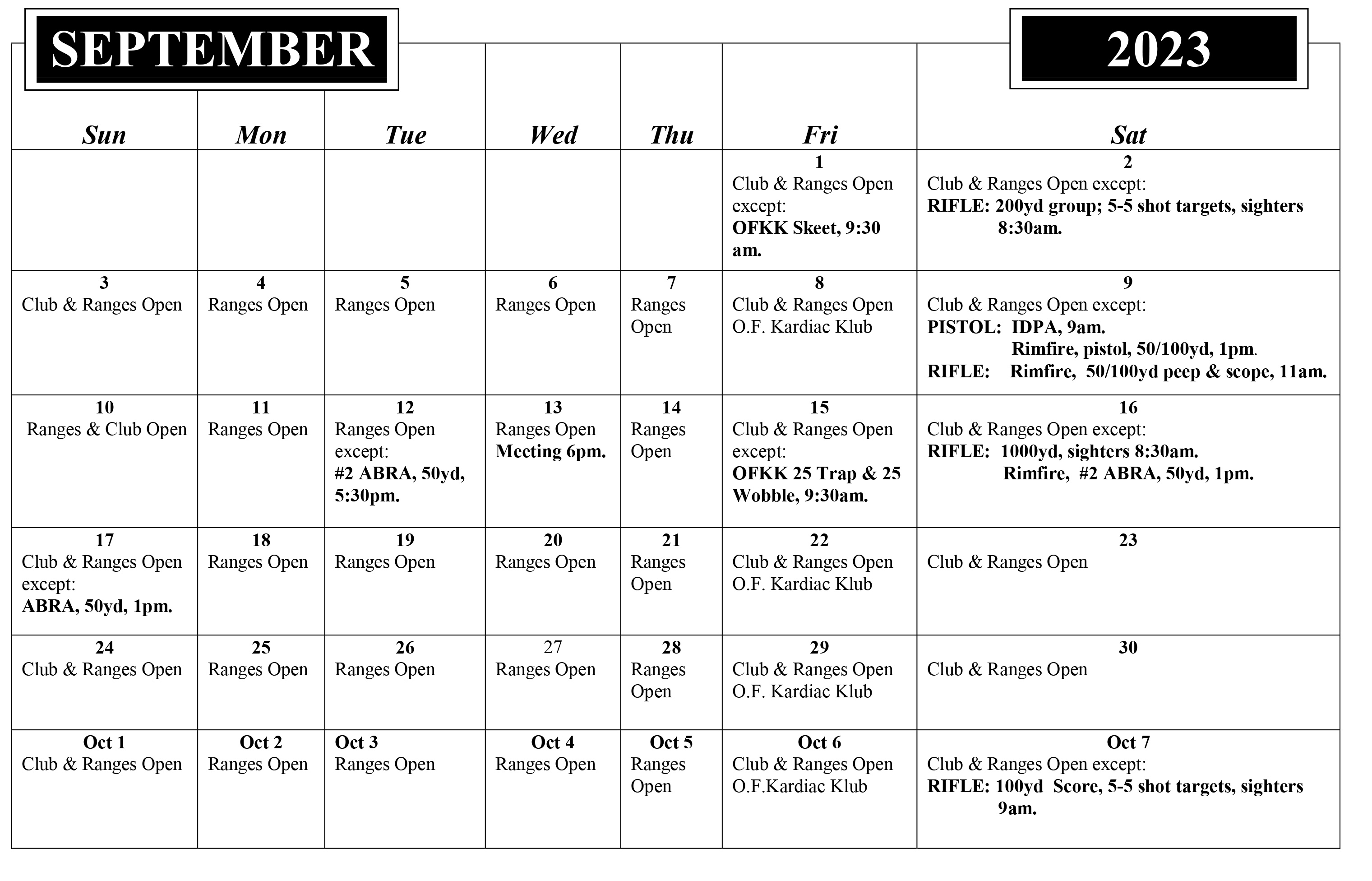 Click the calendar for a printable version.
